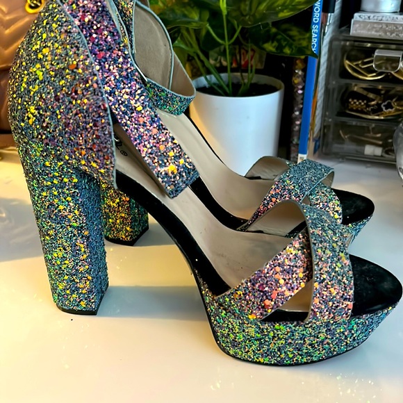 Macy's Shoes - Glitter platform heels shoes